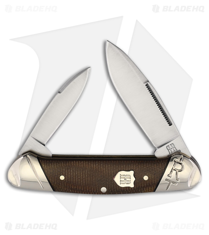 Rough Rider Canoe Knife 3.63" Brown Micarta RR2331