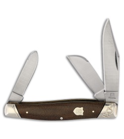Rough Rider Stockman Knife 3.5&quot; Brown Burlap Micarta RR2334 | 176746