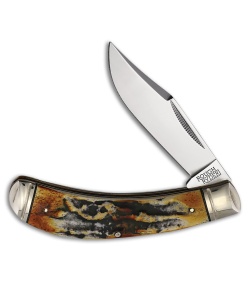Rough Ryder Rough Ryder Bow Trapper Knife 4.12" Cinnamon Stag Bone RR2425 - $20.95 at Blade HQ