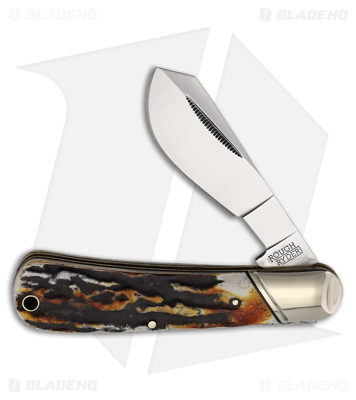 Rough Ryder Cotton Sampler Knife Cinnamon Bone Stag Satin