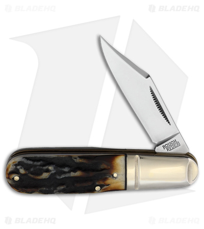 Rough Ryder Barlow Knife Cinnamon Stag Bone Mirror