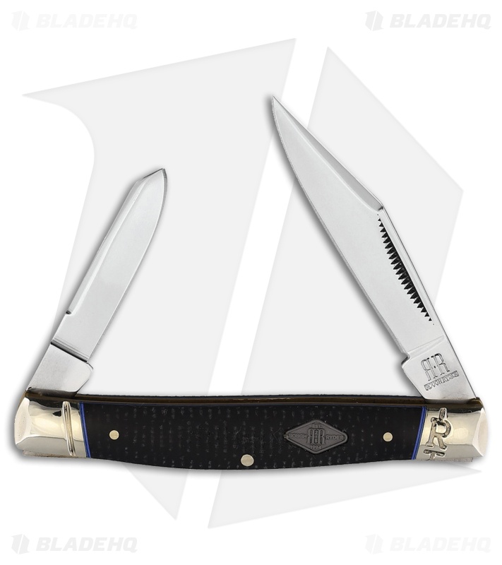 Rough Ryder Pen Knife 3.25" Black Micarta RR2211
