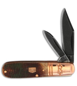 Rough Ryder Backwoods Bushcrafter Barlow Knife 2.75&quot; Amber Sawcut Bone | 112736