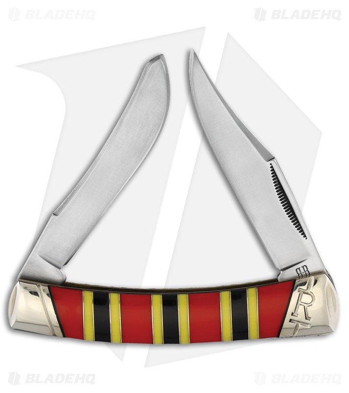 Rough Ryder Moose Knife Black/Red Coral Snake Satin