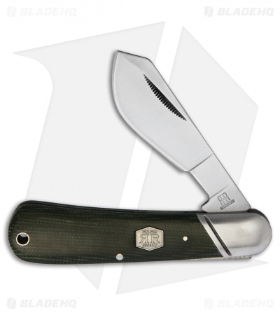 Rough Ryder Cotton Sampler Knife 4" Green Micarta RR1992