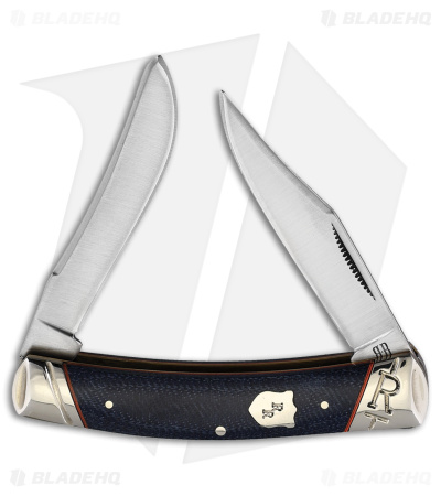 Rough Ryder Small Moose Knife Blue Jean Micarta Satin