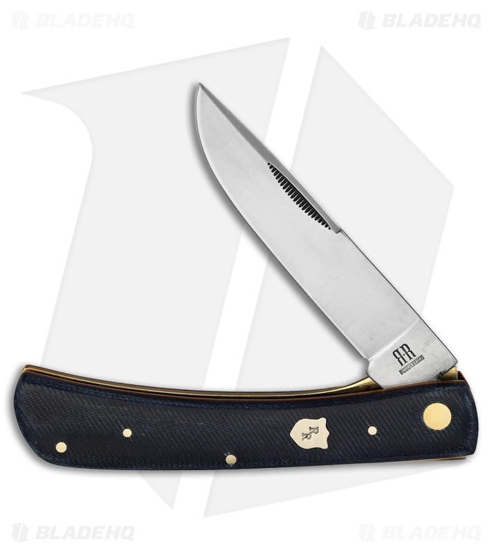 Rough Ryder Work Knife Knife Blue Denim Micarta Satin Rough Ryder Work Knife Knife Blue Denim Micarta Satin