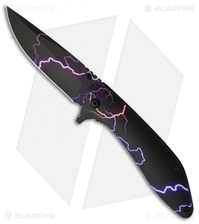 Rough Ryder Liner Lock Knife Black Aluminum Galaxy Lightning