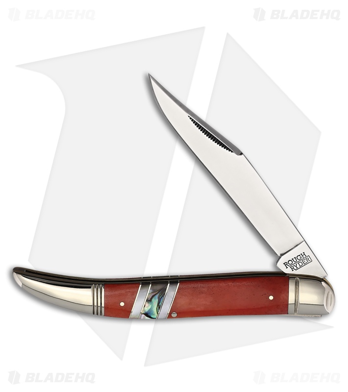 Rough Ryder Large Toothpick Knife 5" Red Smooth Bone RR2588