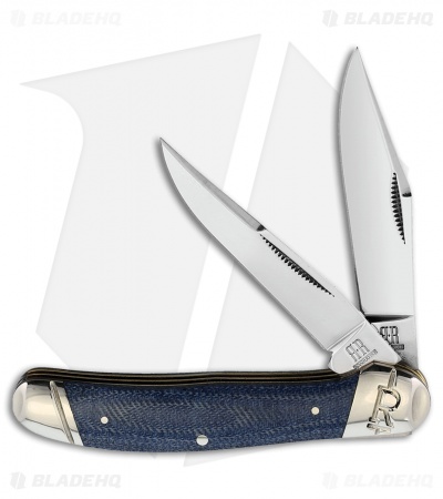 Rough Ryder Copperhead Knife Blue Denim Micarta Satin