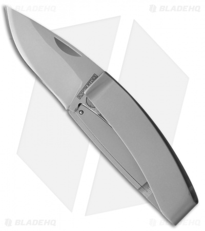 Rough Ryder Money Clip Drop Point Double Detent Knife Satin Steel (2.1" Satin)
