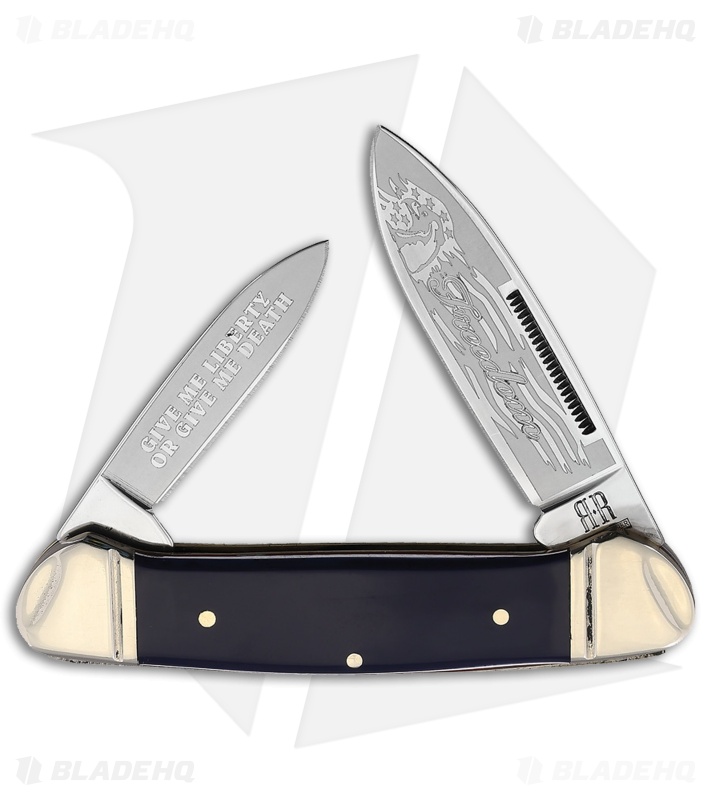 Rough Ryder Patriot Canoe Knife 3.63" Blue Polymer RR2029