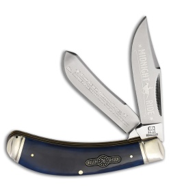 Rough Ryder Bow Trapper Knife 4.12" Blue Patriot RR2510