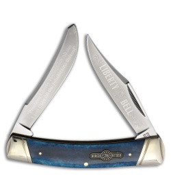 Rough Ryder Moose Knife Blue Jigged Bone Satin