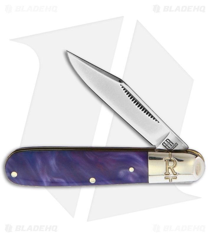 Rough Ryder Barlow Knife 3.25" Purple Swirl Polymer RR2153