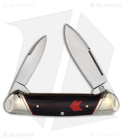 Rough Ryder Red Fox Canoe Knife 3.63" Brown Micarta RR2297RF
