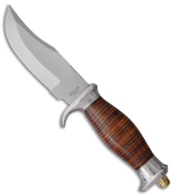 Rough Ryder Rough Ryder Hunter Fixed Blade Knife Brown Leather (4.75" Satin) - $21.95 at Blade HQ