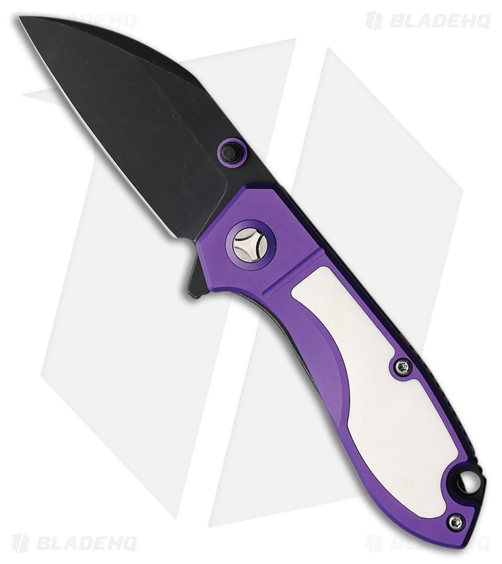 Rough Ryder Tattoo Frame Lock Knife Purple Aluminum/Black Steel (2.75" Satin)