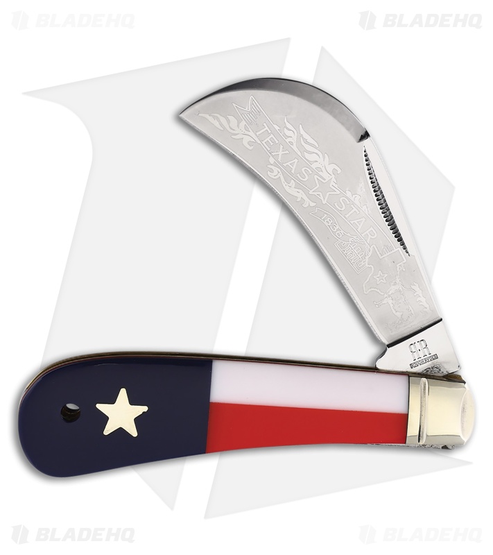 Rough Rider Hawkbill Knife 4" Texas Star RR2502
