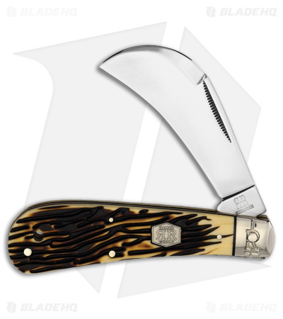 Rough Rider Hawkbill Knife 4" Tuff Stag RR2361