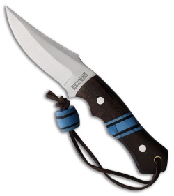 Rough Ryder Fixed Blade Knife Wenge Wood/Turquoise (3.75&quot; Satin Stainless Steel) | 200707