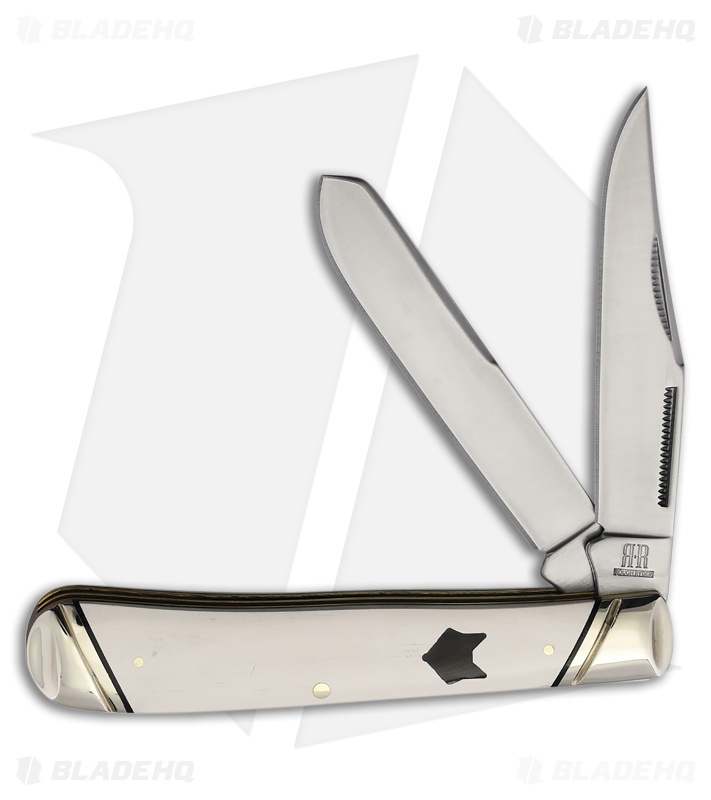 Rough Ryder Trapper Knife Black Micarta Satin