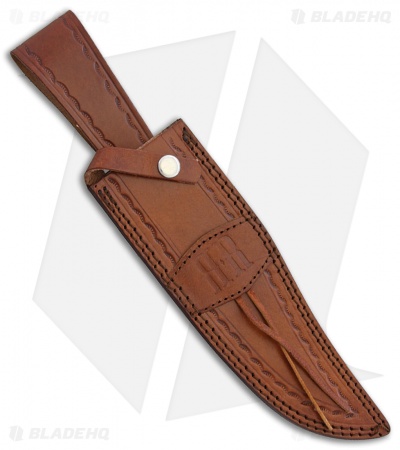 Rough Ryder Bowie Fixed Blade Knife Wood w/ Brass Guard (9" Satin)