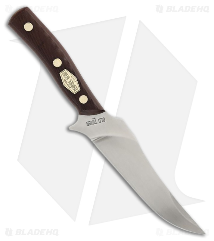 Schrade Old Timer Deerslayer Large Hunter Brown Sawcut Synthetic (5.75" Satin)