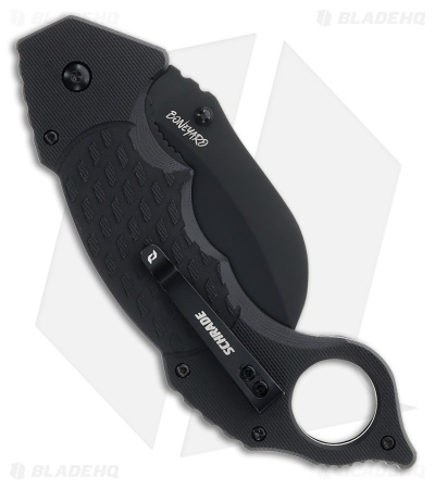 Schrade Boneyard Liner Lock Karambit Knife Black G-10 (2.75" Black)