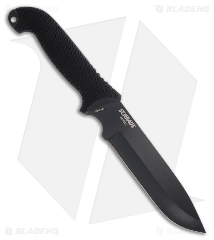 Schrade Bedrock Magnum Fixed Blade Black Rubberized (6.00" Black)