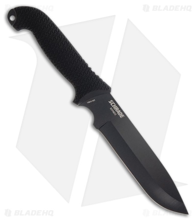 Schrade Bedrock Magnum Fixed Blade Black Rubberized (6.00" Black)