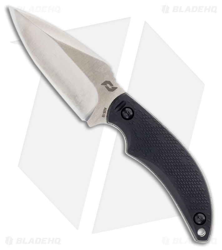 Schrade Adder Fixed Blade Black Rubberized Handle (3.00" Satin)