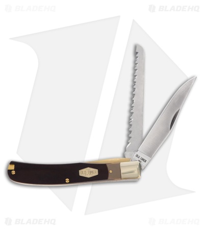 Schrade Old Timer Buzz Saw Trapper Brown Delrin (Satin)