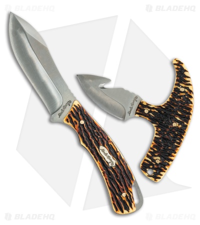 Uncle Henry 2-Piece Hunting Knife Set – 8" Drop Point Hunter & 4.5" T-Handle
