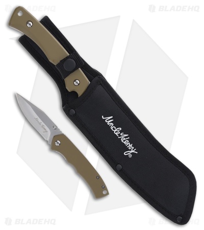Schrade Uncle Henry 2 Pc. Gift Set Cleaver / Clip Point Tan ABS (Satin)