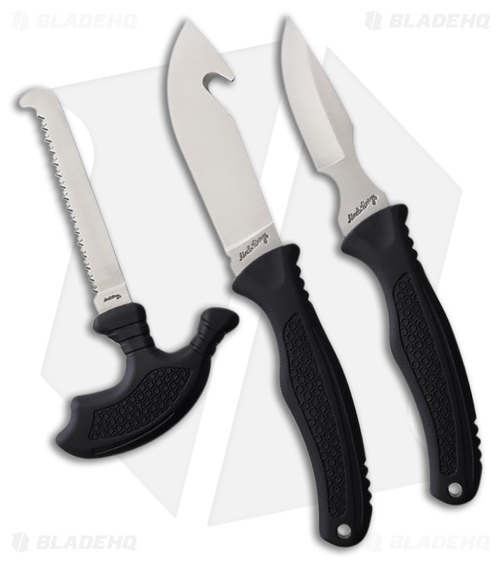 Schrade Uncle Henry 3 Piece Hunting Kit W/Black Polymer Handles