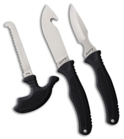Schrade Uncle Henry 3 Piece Hunting Kit W/Black Polymer Handles