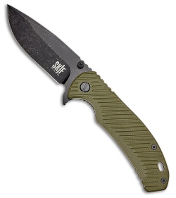 SKIF Knives Sturdy II Frame Lock Knife OD Green G-10 (3.8" Stonewash)