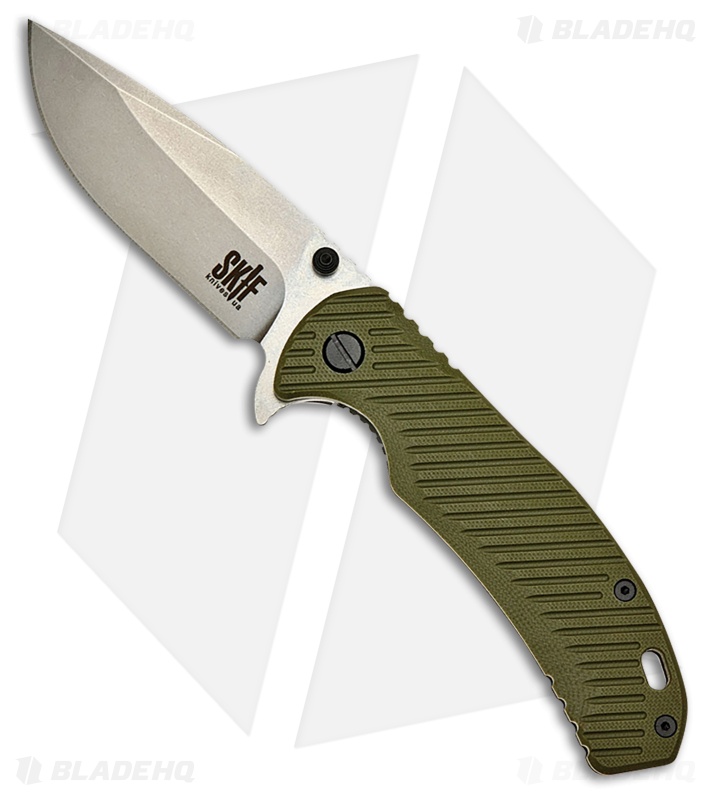 SKIF Knives Sturdy II Frame Lock Knife OD Green G-10 (3.8" Black SW)
