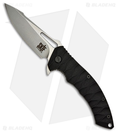 SKIF Knives Shark Frame Lock Knife Black G-10 (3.7" Stonewash)