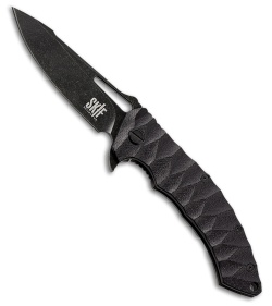 SKIF Knives Shark Frame Lock Knife Black G-10 (3.7" Black SW)