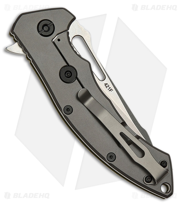SKIF Knives Shark Frame Lock Knife OD Green G-10 (3.7" Stonewash)