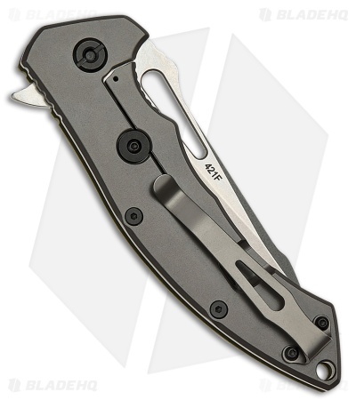 SKIF Knives Shark Frame Lock Knife OD Green G-10 (3.7" Stonewash)