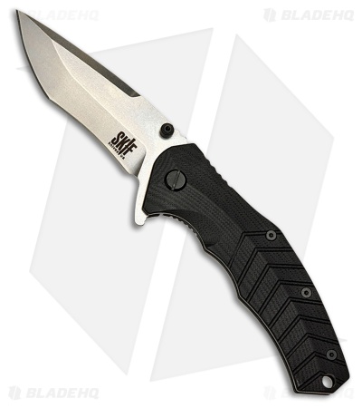 SKIF Knives Griffin Frame Lock Knife Black G-10/Steel (3.75" Stonewash)