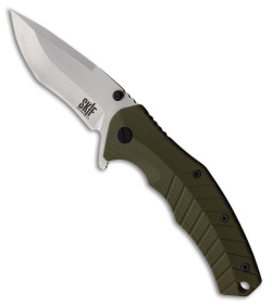SKIF Knives Griffin Frame Lock Knife Olive Green G-10/Steel (3.75" Stonewash)