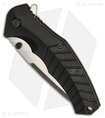 SKIF Knives Griffin Frame Lock Knife Black G-10/Steel (3.75" Stonewash)