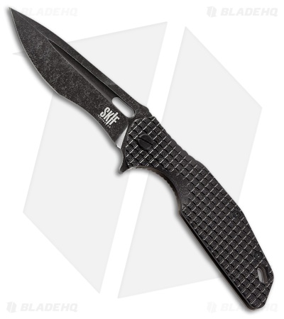 SKIF Knives Defender Frame Lock Knife Black G-10/Steel (3.75" Black Stonewash)
