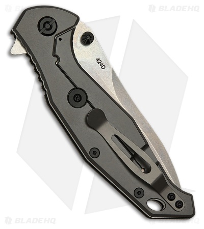 SKIF Knives Adventure Frame Lock Knife Black G-10/Steel (4" Stonewash)