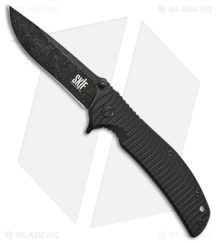 SKIF Knives Urbanite Frame Lock Knife Black G-10/Steel (3.75" Black SW)