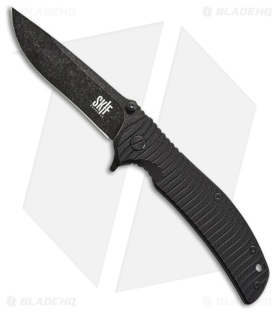 SKIF Knives Urbanite Frame Lock Knife Black G-10/Steel (3.75" Black SW)
